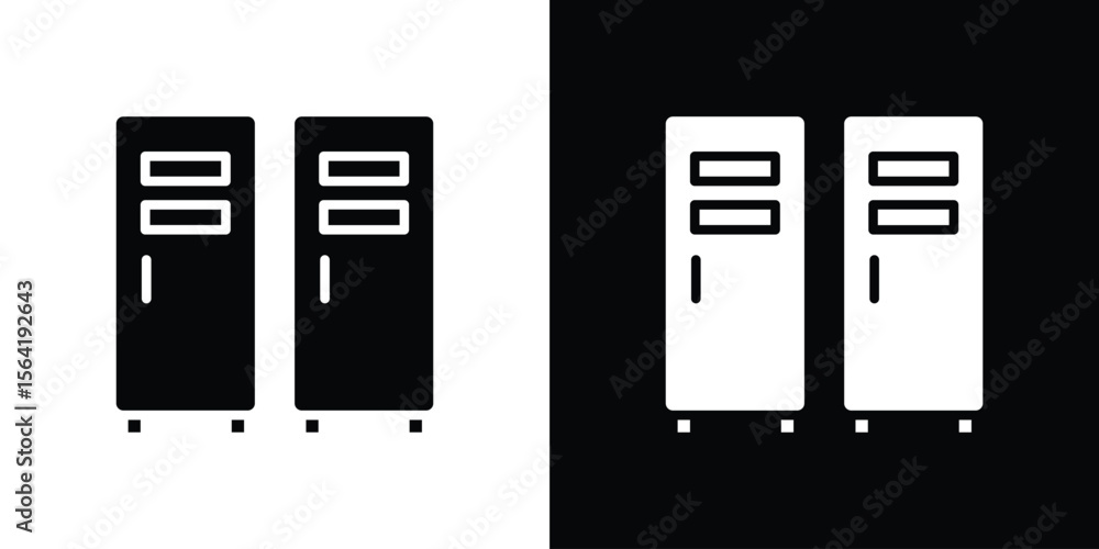 Poster locker icon vector logo template for graphic and web design.
