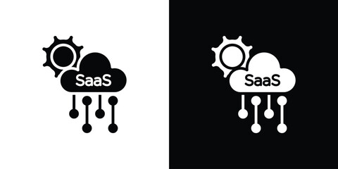 SaaS icon Vector Logo Template for graphic and web design.