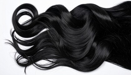 Black Hair Blowing Closeup