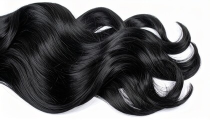 Naklejka premium Black Hair Blowing Closeup