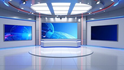 3D rendering background is perfect for any type of news or information presentation.
