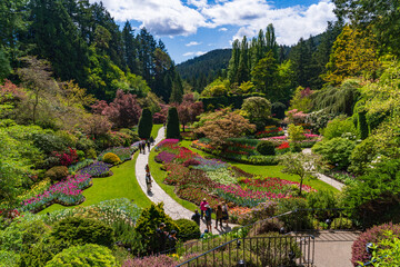 Sunken Garden at Butchart Gardens on Vancouver Island, Canada