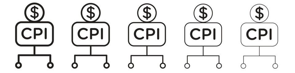 Consumer prices index icon for your web site design, logo, app, UI.
