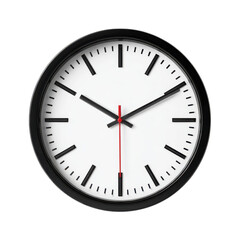 Wall clock isolated on transparent or white background. A high resolution PNG image of Wall clock.
