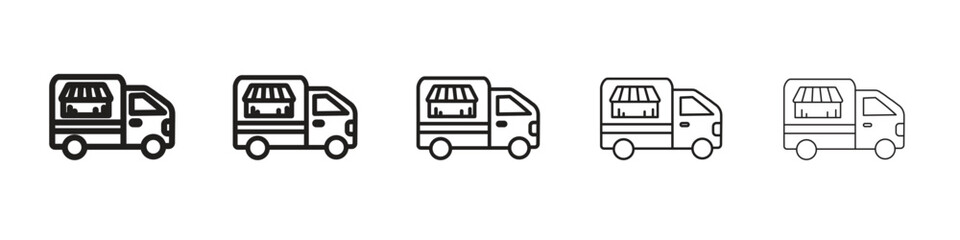 Food truck icon for your web site design, logo, app, UI.