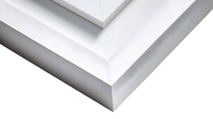 White Square Picture Frame Mockup, Modern Minimalist Style, Blank Photo Display, Isolated on White Background