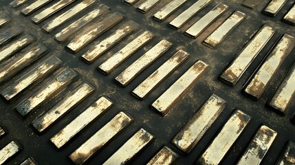 Grunge Gold Rectangular Pattern Texture Background