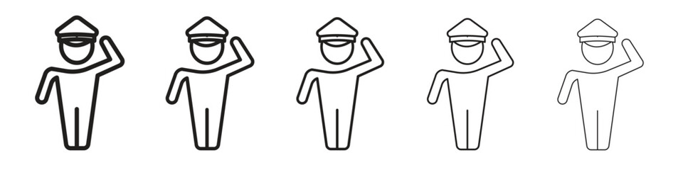 Salute icon for your web site design, logo, app, UI.