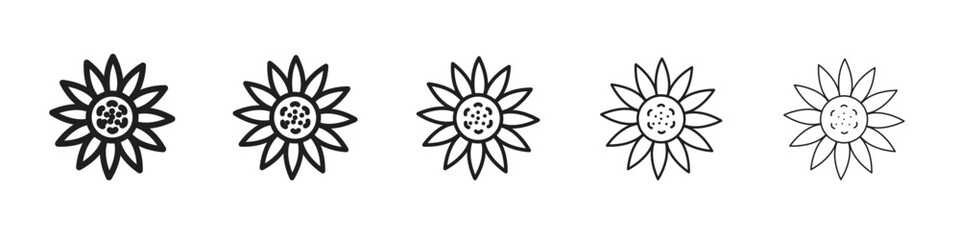 Sunflower icon for your web site design, logo, app, UI.