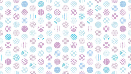 夏の季節の涼しい和柄背景イラスト