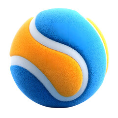 Obraz premium Abstract 3D Rendering of a Stylized Ball with Unique Color and Pattern Design