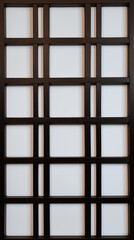 Stylish modern wooden grid panel in minimalistic interior design feature