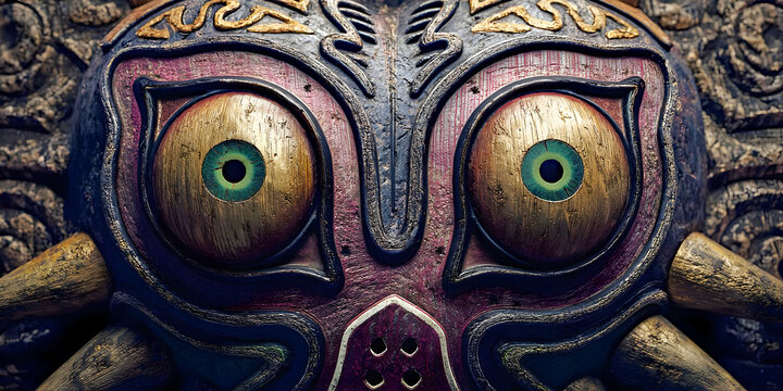 Majora's Veil: The Mask of Chaos, ai generated.