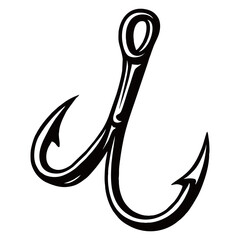 silhouette image of a hook on a white background