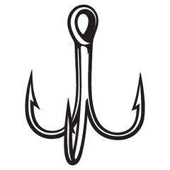 silhouette image of a hook on a white background