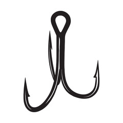 silhouette image of a hook on a white background