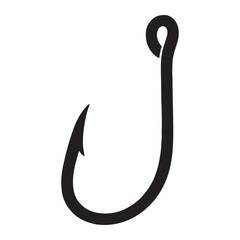 silhouette image of a hook on a white background