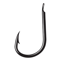 silhouette image of a hook on a white background