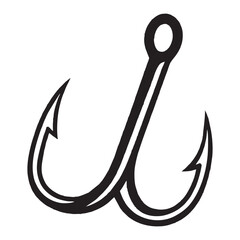 silhouette image of a hook on a white background