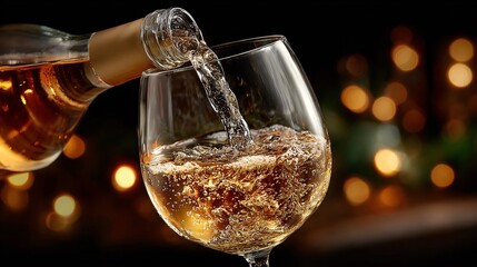 Luxurious Close-Up of Ice Wine Celebration in Chic Atmosphere