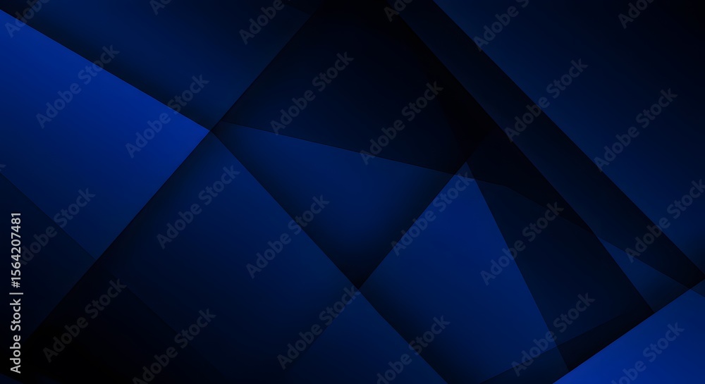 Poster abstract dark blue geometric background with shadows and overlapping shapes