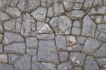 A wall made of stone with a rough texture