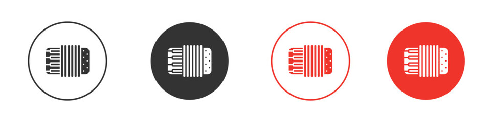 Accordion icons. Flat design style. Graphic design vector symbols.