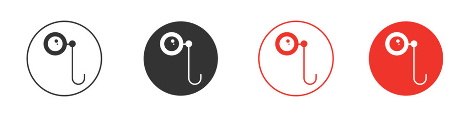 Ar monocle icons. Flat design style. Graphic design vector symbols.