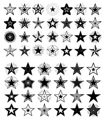 36 unique star icons versatile design elements for projects set red sky gold blue rank