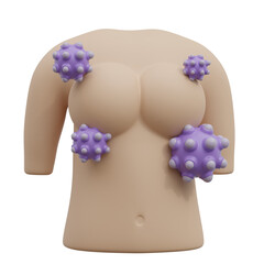 Breast Cancer 3D Icon