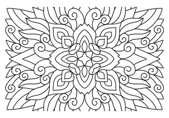Outline Mandala for Coloring Book Page. Oriental Mandala vector. Mandala Coloring book line art vector illustration. Abstract mandala pattern.