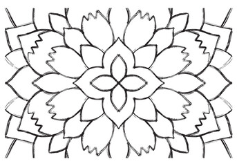 Outline Mandala for Coloring Book Page. Oriental Mandala vector. Mandala Coloring book line art vector illustration. Abstract mandala pattern.