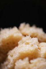 Close up texture of fluffy bread 