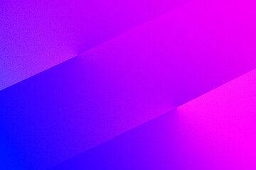 Blue violet purple fuchsia magenta pink abstract background. Geometric shape pattern. Color gradient. Line stripe triangle corner mosaic.Bright neon vibrant light glow.Grain noise mesh.Design.Template
