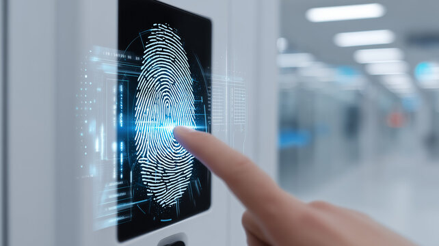 Finger Touching Biometric Fingerprint Scanner for Secure Access Authentication
