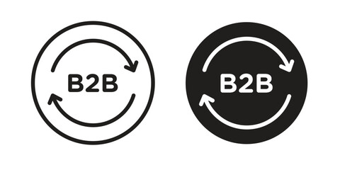 B2B icon. Vector Illustration. Isolated vector Illustration. EPS Illustration.