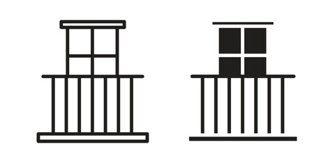 Balcony icon. Vector Illustration. Isolated vector Illustration. EPS Illustration.