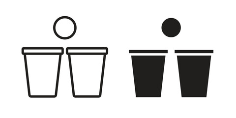 Beer pong icon. Vector Illustration. Isolated vector Illustration. EPS Illustration.