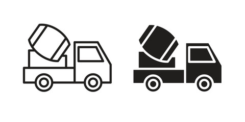 Cement truck icon. Vector Illustration. Isolated vector Illustration. EPS Illustration.
