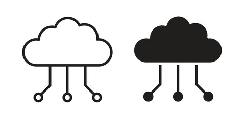 Cloud computing icon. Vector Illustration. Isolated vector Illustration. EPS Illustration.