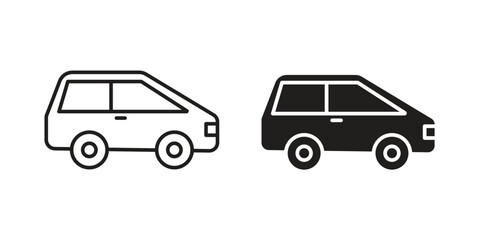 Compact car icon. Vector Illustration. Isolated vector Illustration. EPS Illustration.