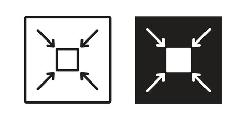 Compact size icon. Vector Illustration. Isolated vector Illustration. EPS Illustration.