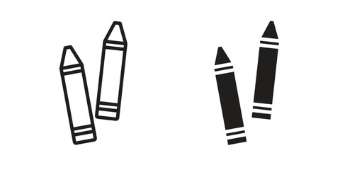 Crayon icon. Vector Illustration. Isolated vector Illustration. EPS Illustration.