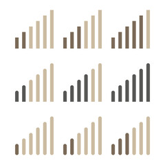 Bar chart diagram. Statistical column graph. Vector data visualization. Business analytics display.