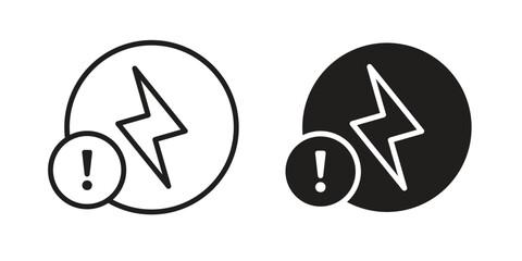 Electric Problem icon. Vector Illustration. Isolated vector Illustration. EPS Illustration.