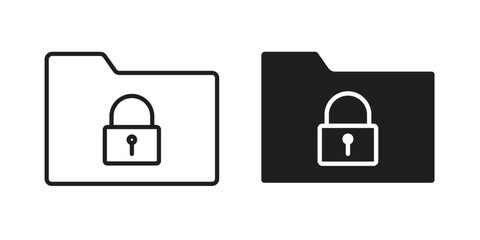Folder security icon. Vector Illustration. Isolated vector Illustration. EPS Illustration.