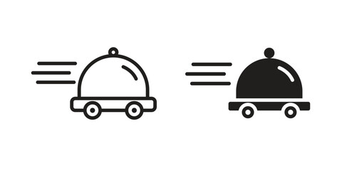 Food delivery icon. Vector Illustration. Isolated vector Illustration. EPS Illustration.