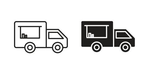 Food truck icon. Vector Illustration. Isolated vector Illustration. EPS Illustration.