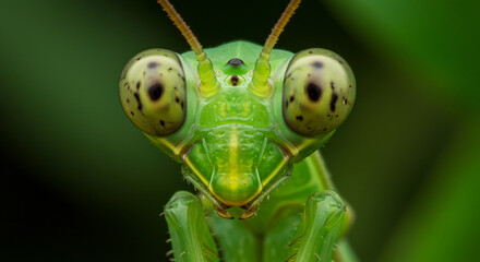 mantis, grasshopper on a leaf