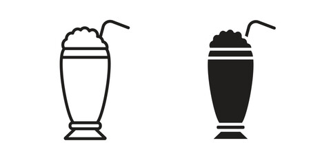 Milkshake icon. Vector Illustration. Isolated vector Illustration. EPS Illustration.
